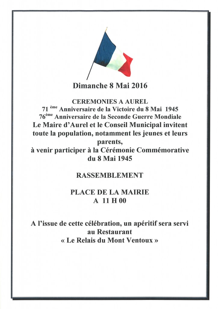 CEREMONIES DU 8 MAI