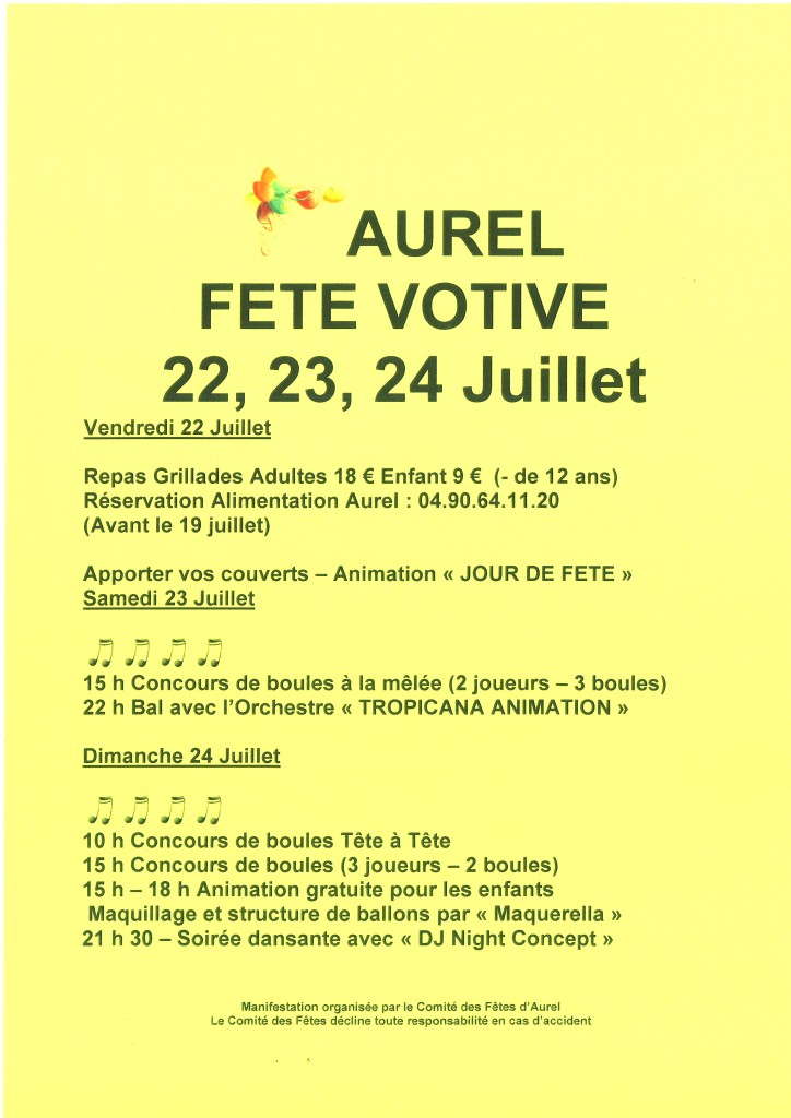 FETE VOTIVE AUREL 2016