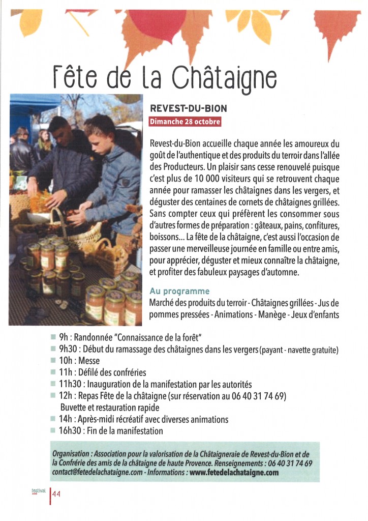 Fete De La Chataigne Revest Du Bion