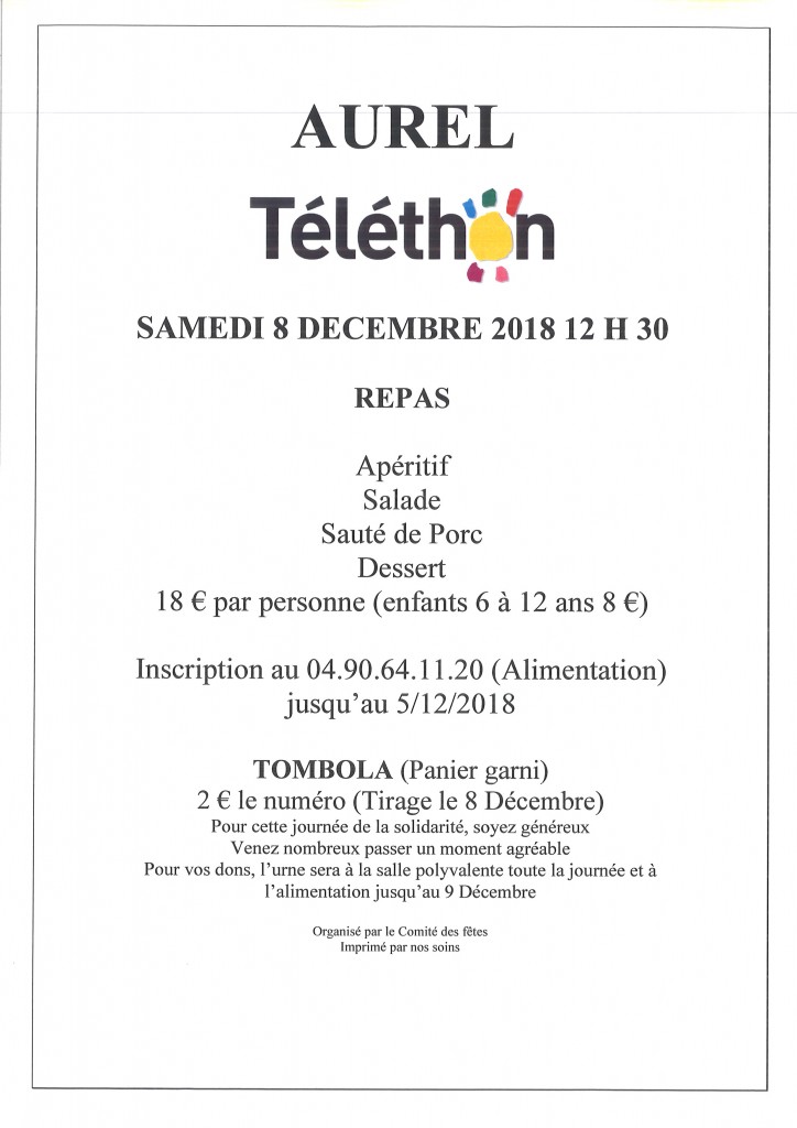 TELETHON AUREL 2018