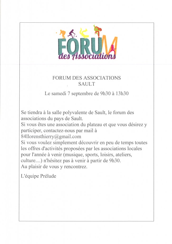 FORUM DES ASSOCIATIONS SAULT