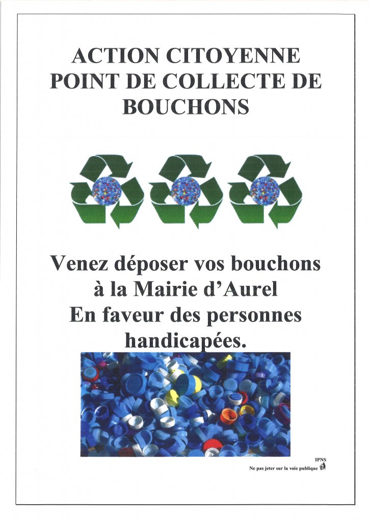 COLLECTE DE BOUCHONS AUREL