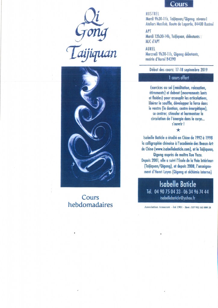 COURS DE QI GONG AUREL