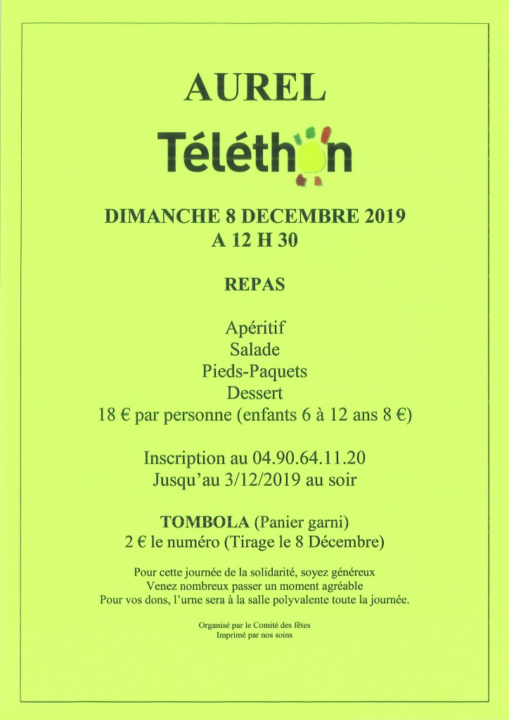 AFFICHE TELETHON 2019