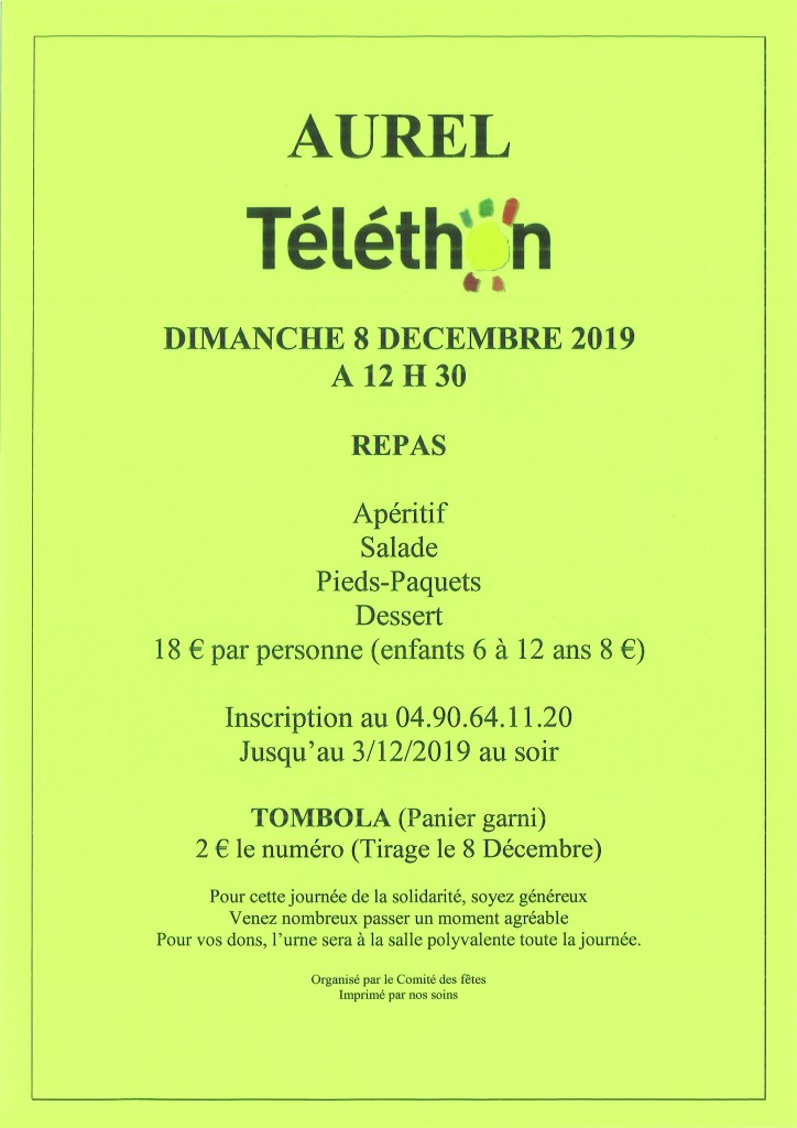 AFFICHE TELETHON 2019