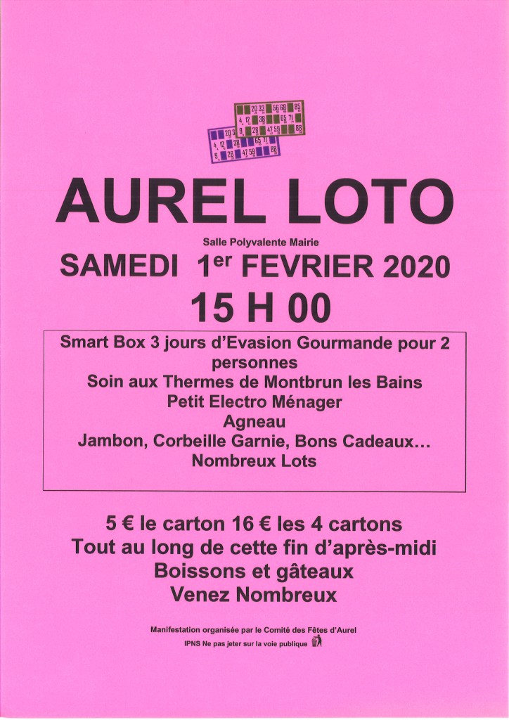 LOTO AUREL 2020