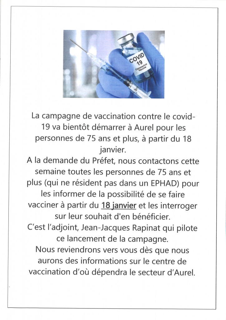 CAMPAGNE DE VACCINATION